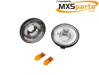 £23.93 • Buy MX5 Clear Side Wing Repeaters Indicators Black Trim Mazda MX-5 Mk1 Mk2 Mk3 89>15
